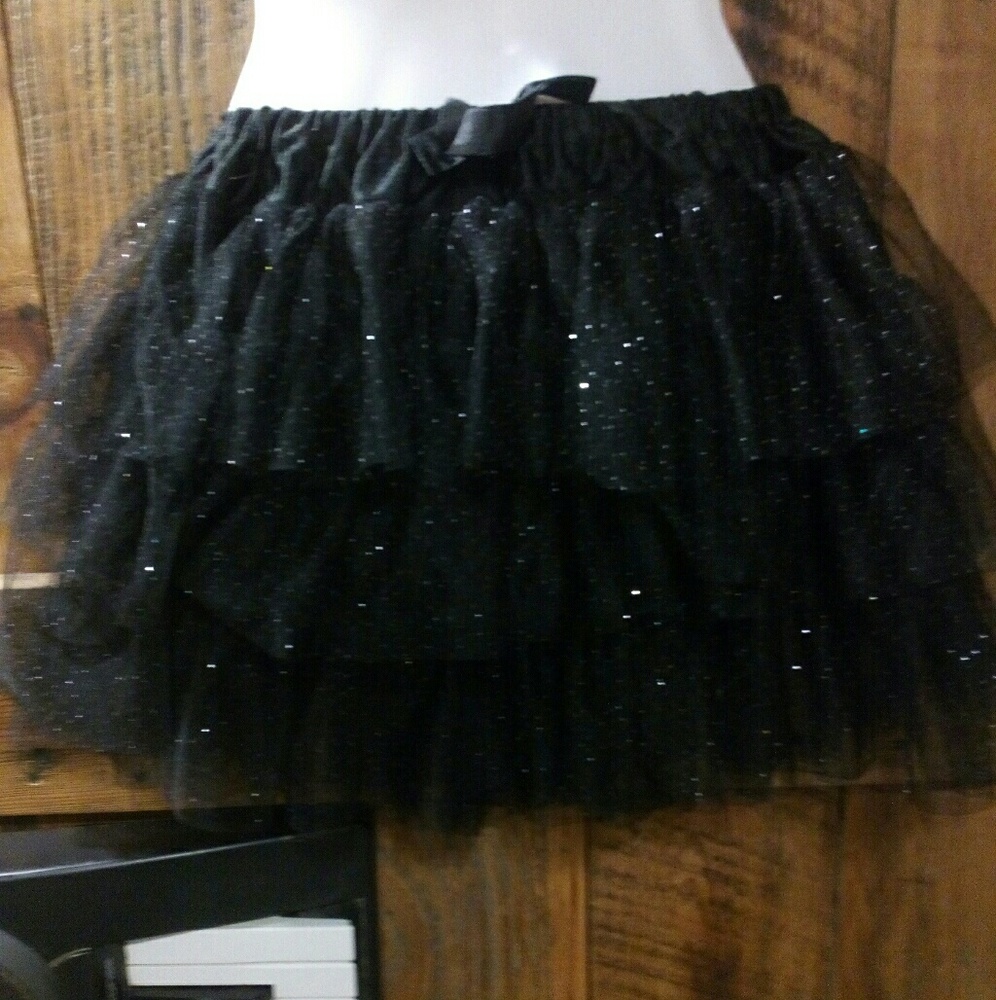 Hot Topic Black Glitter Tutu Skirt